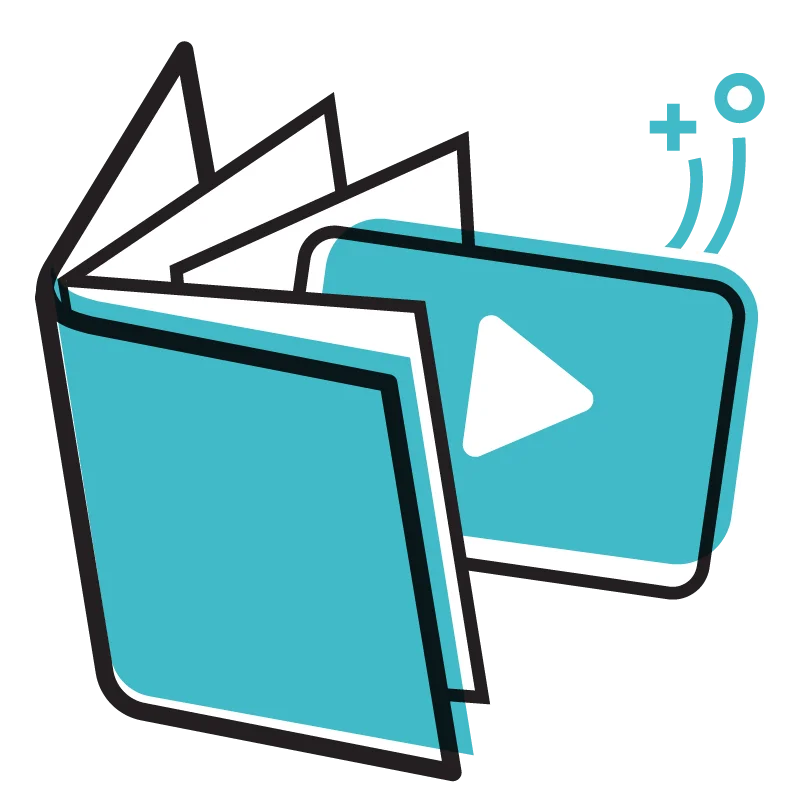 Clipart of video player on a folder